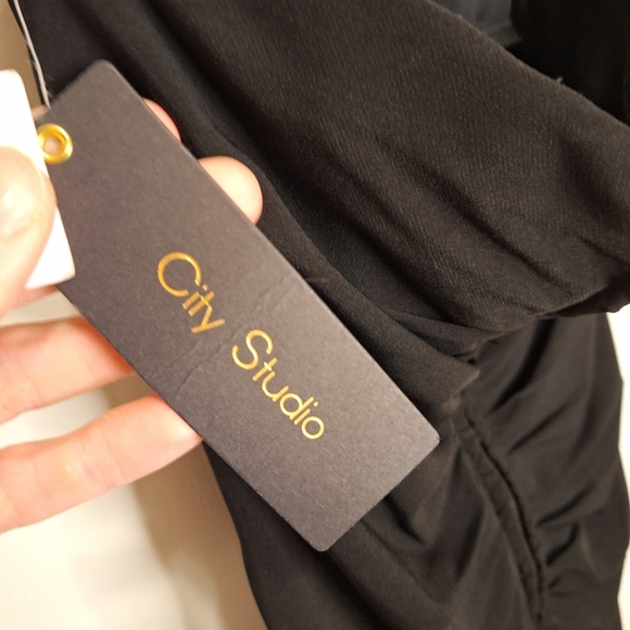 NWT/ CITY STUDIO /SMALL/HALTER STYLE LITTLE BLACK DRESS - Picture 6 of 16